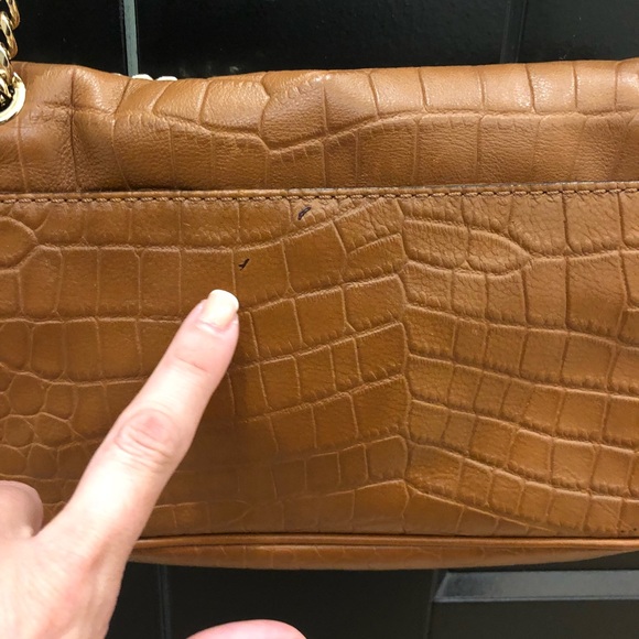 Michael Kors Tan Purse w/ Gold Chain - Picture 5 of 8